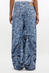 GANNI For Sale Draped Jeans in Blue Tapestry
