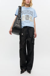 GANNI Online Black Nylon Elasticated Pants