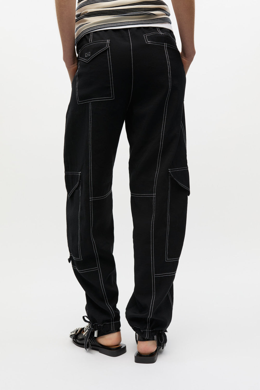 GANNI Sale Light Slub Pocket Pants