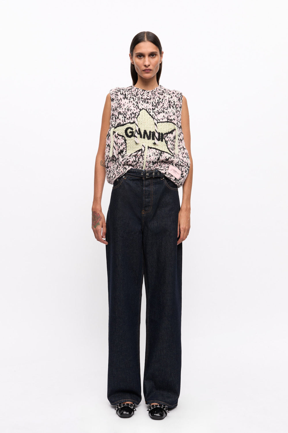 GANNI New Izey Jeans in Rinse Denim