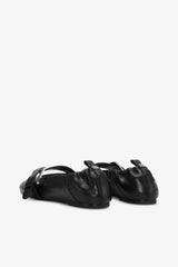 GANNI On Sale Buckle Strap Ballerinas in Black