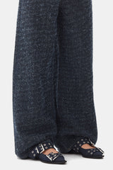 GANNI Online Denim Feminine Buckle Ballerinas