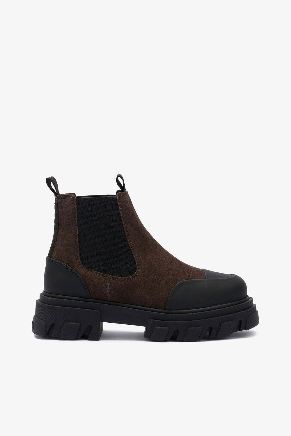GANNI Outlet Cleated Low Chelsea Boots in Brown
