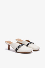 GANNI Hot Sale Sue Heeled Mules in white