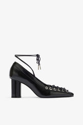 GANNI us Lace Up Butterfly High Pump in Black