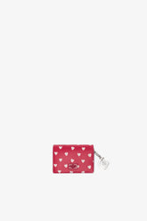 GANNI On Sale Barbados Cherry Bou Card Holder With Flap with Dots