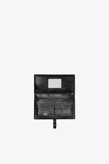 GANNI Hot Sale Black Sue Slim Long Wallet in Black