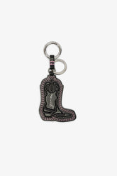 GANNI New Western Boot Keyring in Black