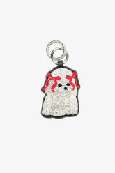 GANNI Hot Sale Black Joy Dog Bow Keyring