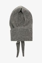 GANNI New Paloma Melange Grey Soft Wool Balaclava