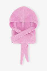 GANNI Hot Sale Corsage Pink Soft Wool Balaclava
