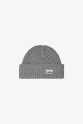 GANNI Sale Oversized Wool Rib Knit Beanie