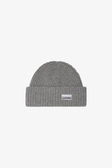 GANNI Sale Oversized Wool Rib Knit Beanie