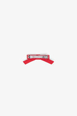 GANNI New Mars Red Red Eyelet Bow Barrette