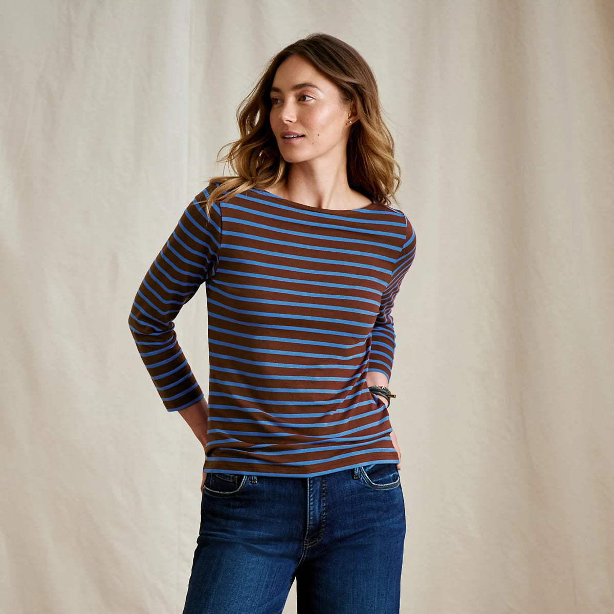 RAISIN/BLUE JAY STRIPE,XS