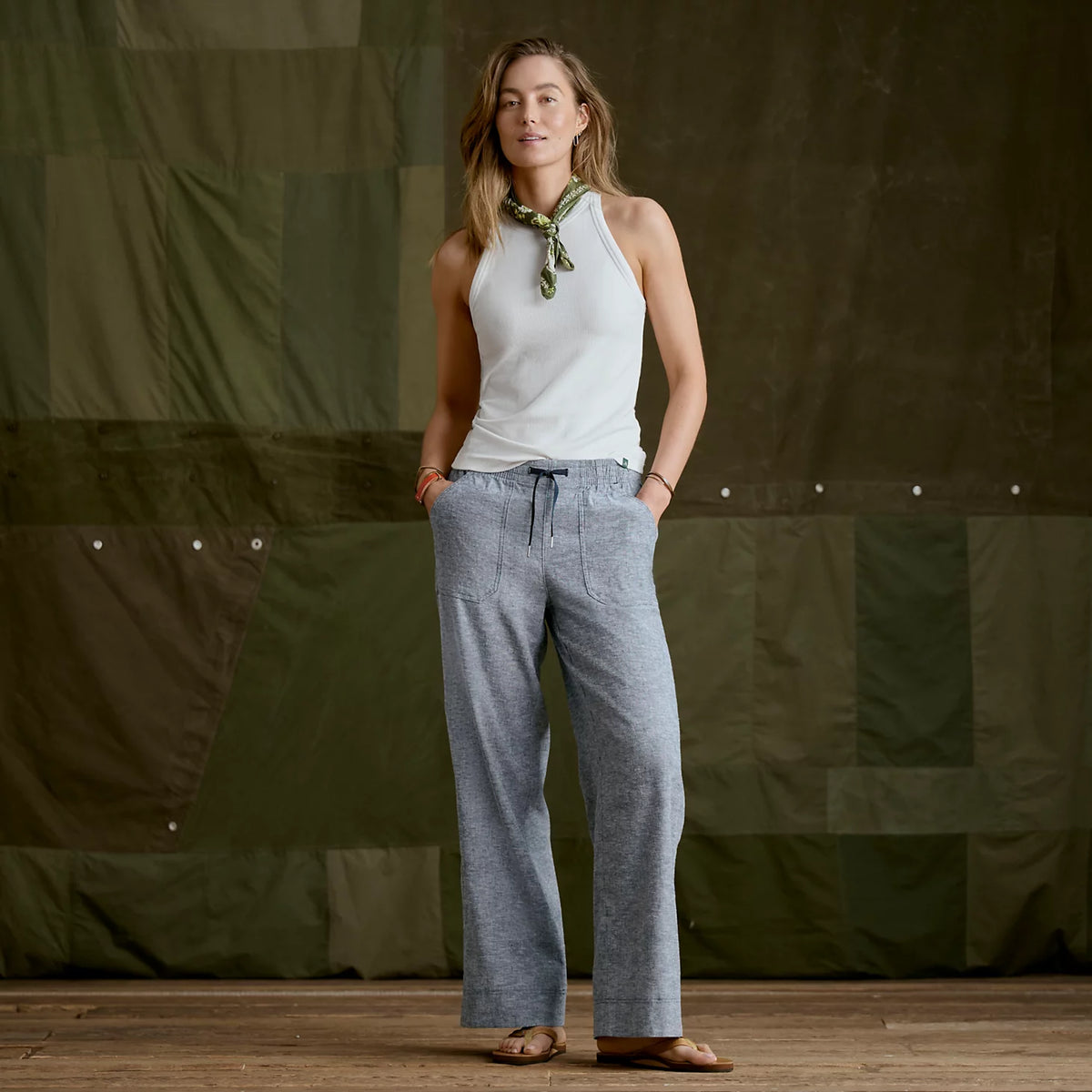 Orvis Explorer Performance Linen Wide-Leg Pants