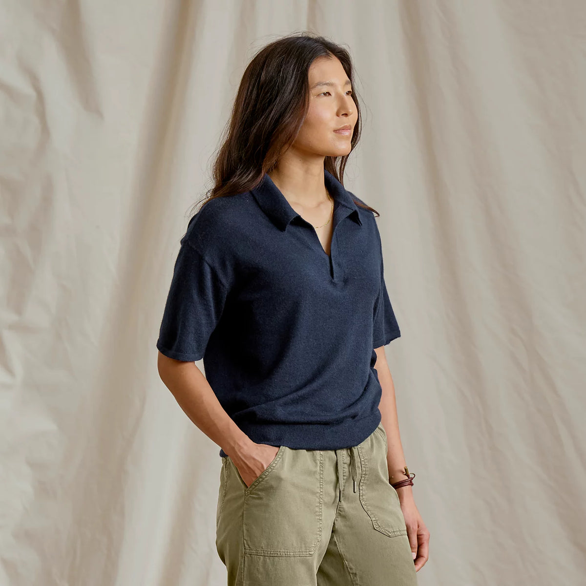 Orvis Featherweight Cashmere Polo Tee
