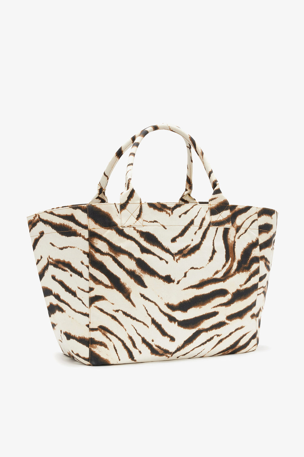 GANNI Discount Egret Tote XXL in Zebra