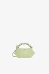 GANNI New Lily Green Mini Bou Bag in Green Ostrich