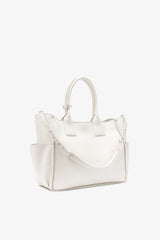 GANNI Online Egret Posy Bag in White Ostrich