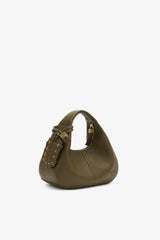 GANNI On Sale Military Olive Mini Hobo Bag in Green