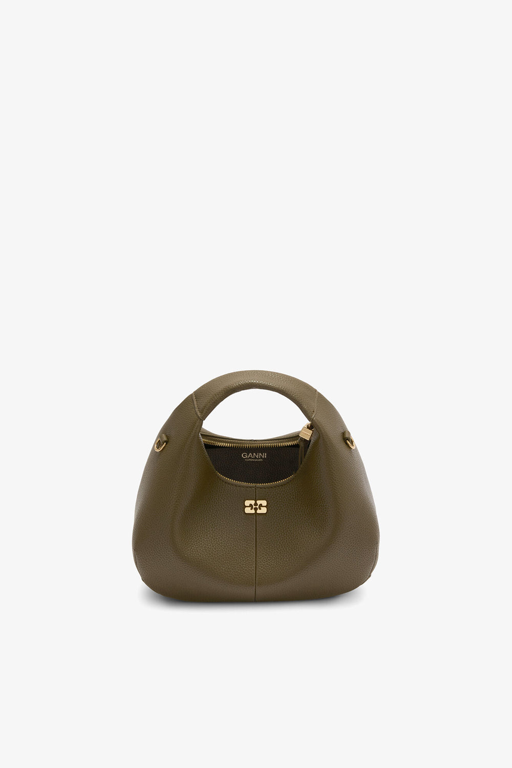 GANNI On Sale Military Olive Mini Hobo Bag in Green