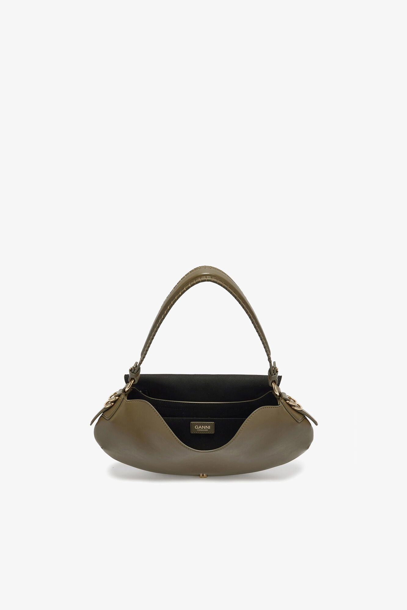 GANNI Hot Sale Military Olive B-Kat Bag in Green