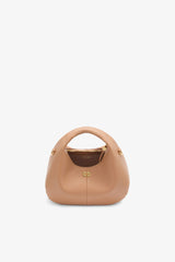 GANNI New Tawny Birch Mini Hobo Bag in Brown