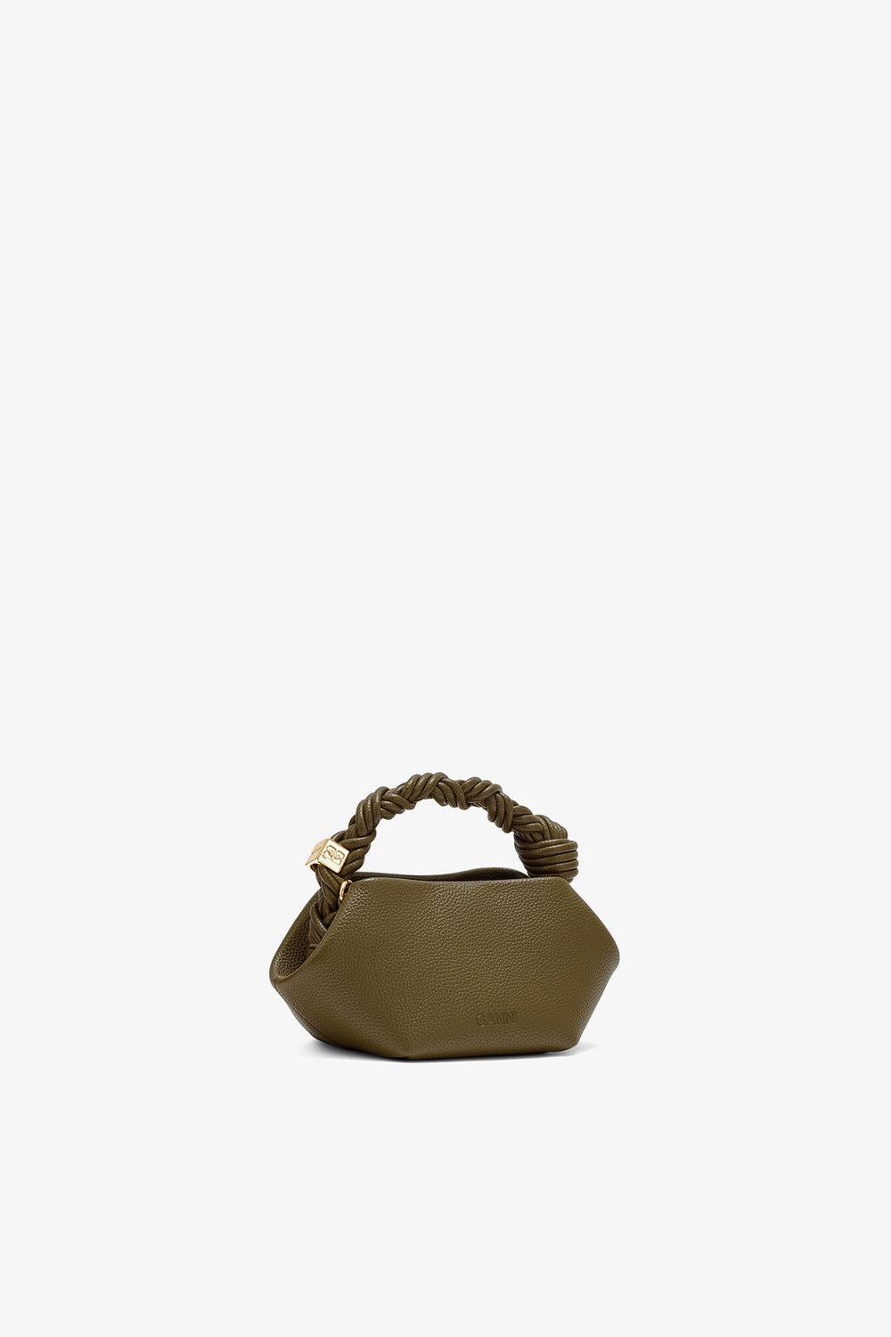 GANNI Outlet Military Olive Mini Bou Bag in Green Grained