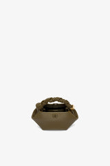 GANNI Outlet Military Olive Mini Bou Bag in Green Grained