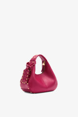 GANNI Hot Sale Persian Red Mini Hobo Bag Studs in Red