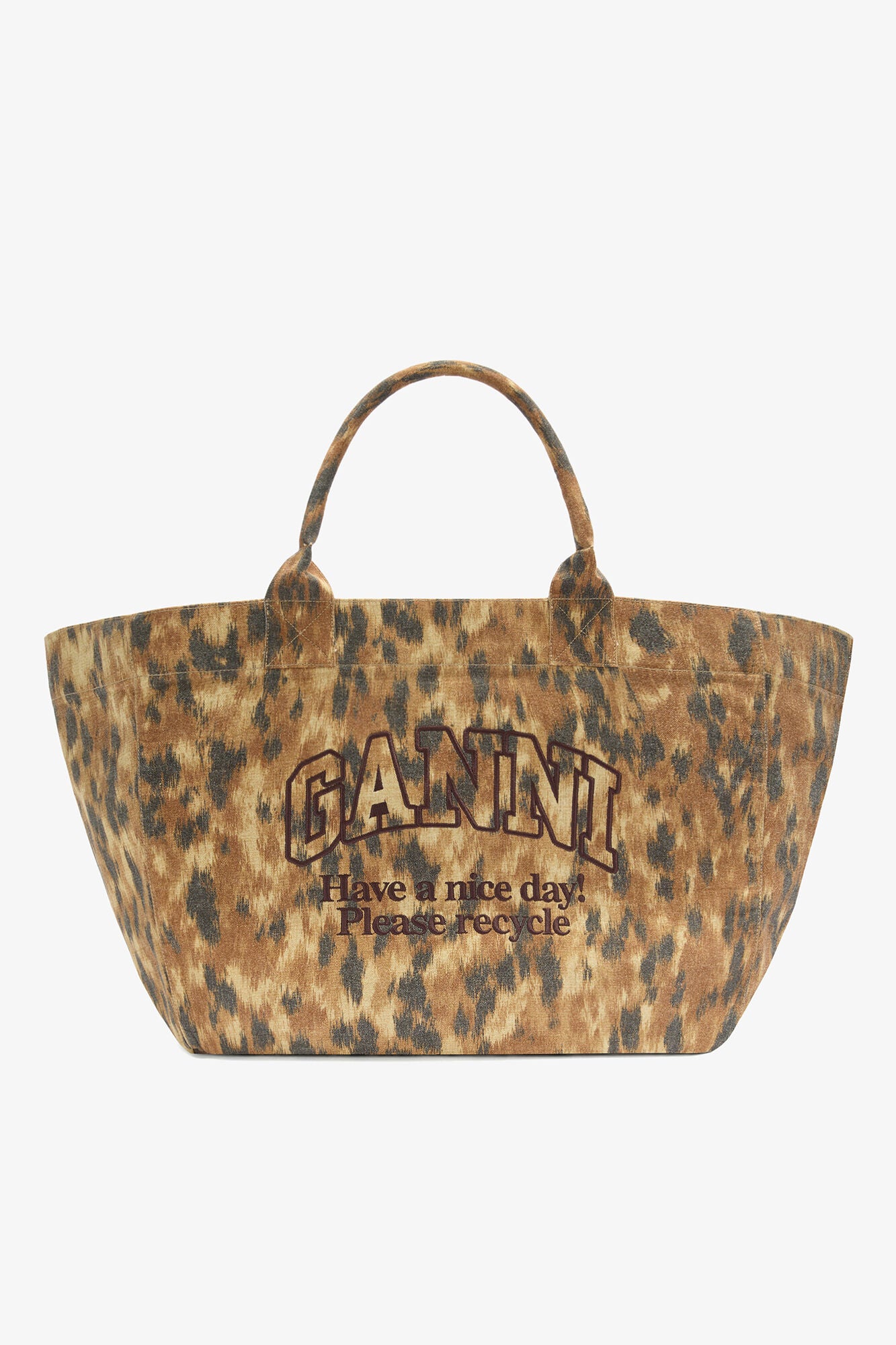 GANNI Sale Burro Tote XXL in Ikat Animal