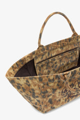 GANNI Sale Burro Tote XXL in Ikat Animal