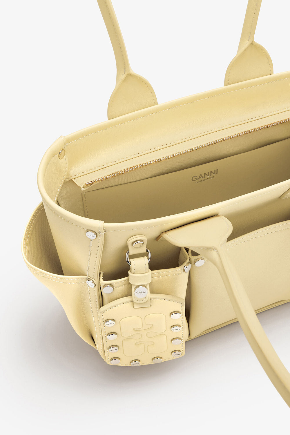 GANNI Outlet Yellow Cream Small Posy Bag in Yellow