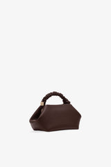 GANNI Hot Sale Chicory Coffee Brown Grained Small Bou Bag