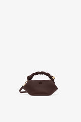 GANNI New Chicory Coffee Brown Grained Mini Bou Bag