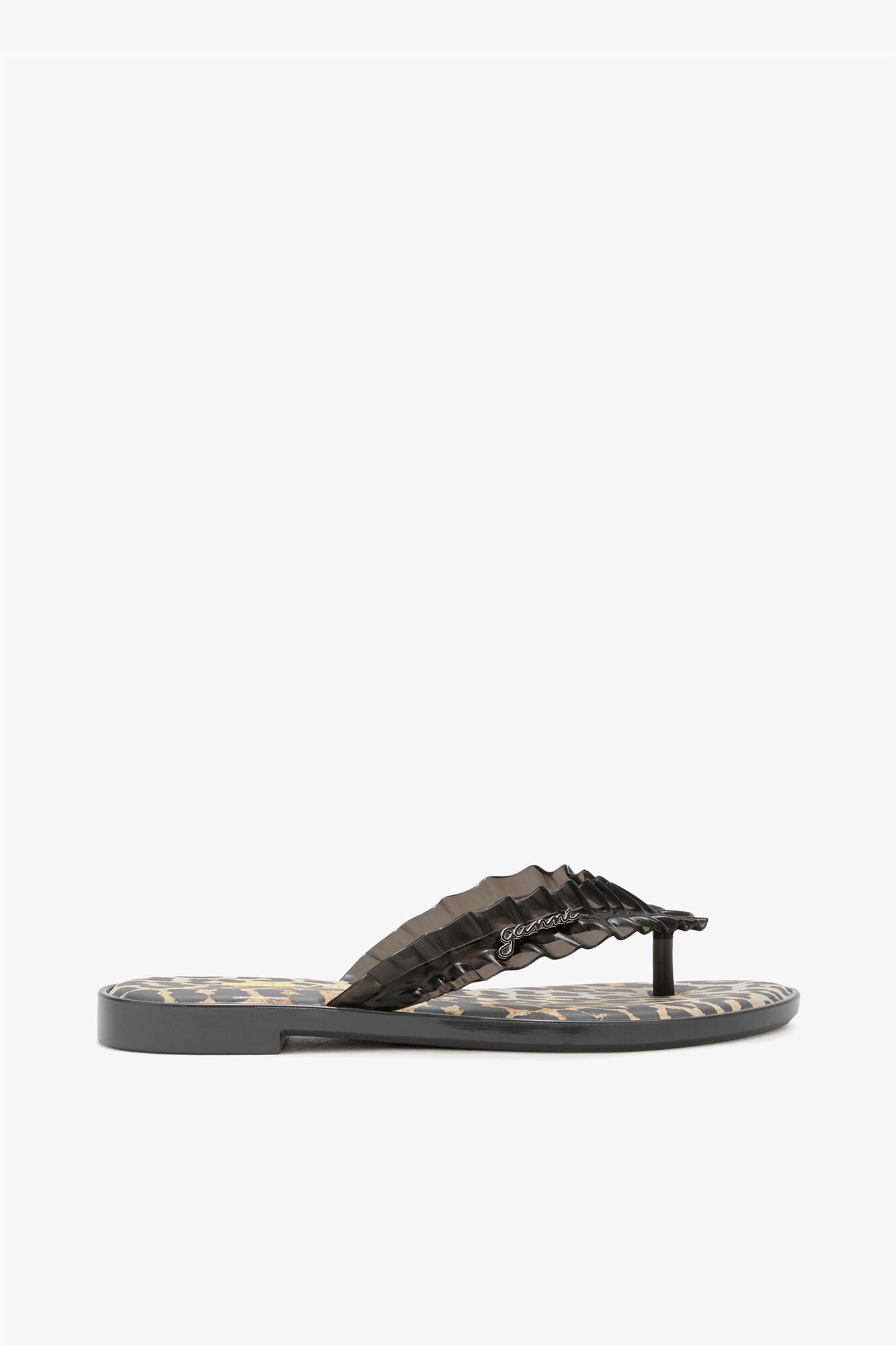GANNI Online Melissa Flip Flop in Leopard
