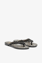 GANNI Online Melissa Flip Flop in Leopard