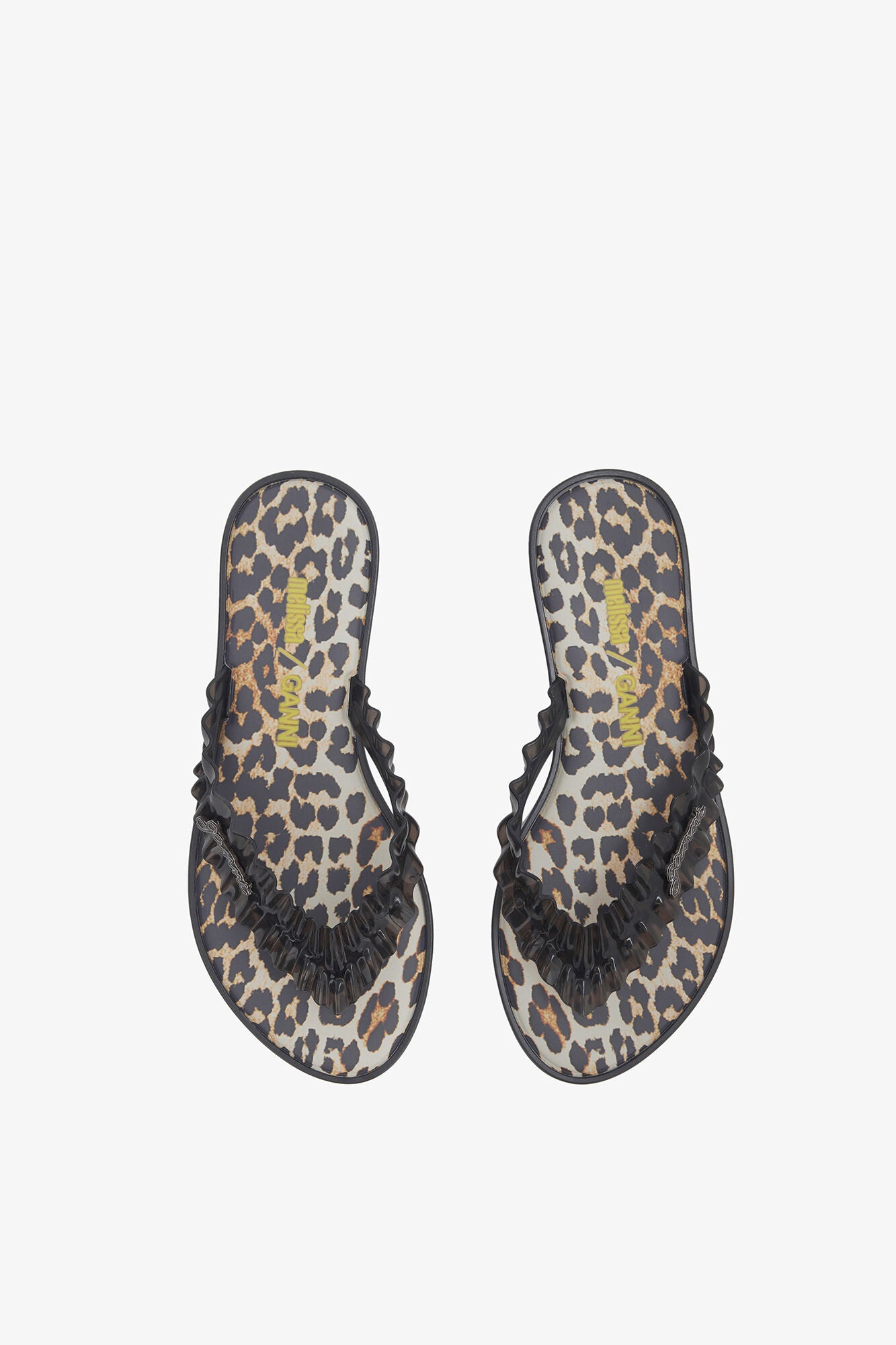 GANNI Online Melissa Flip Flop in Leopard