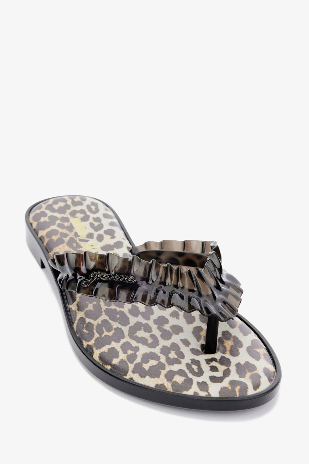 GANNI Online Melissa Flip Flop in Leopard