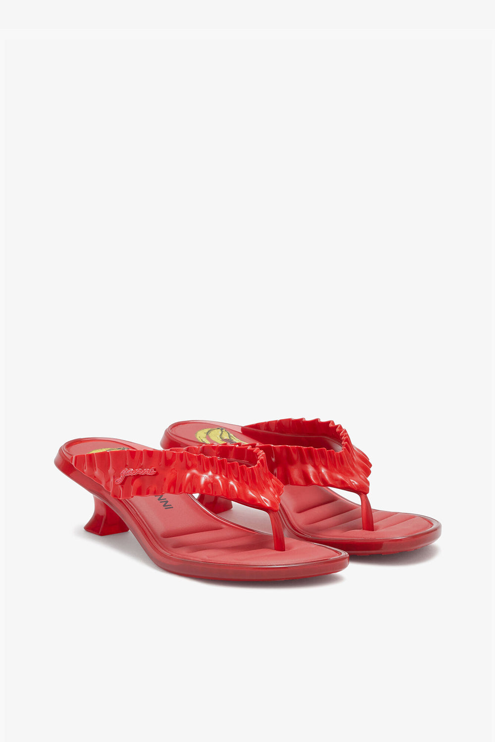 GANNI Sale Melissa Thong Kitten Heel in Red