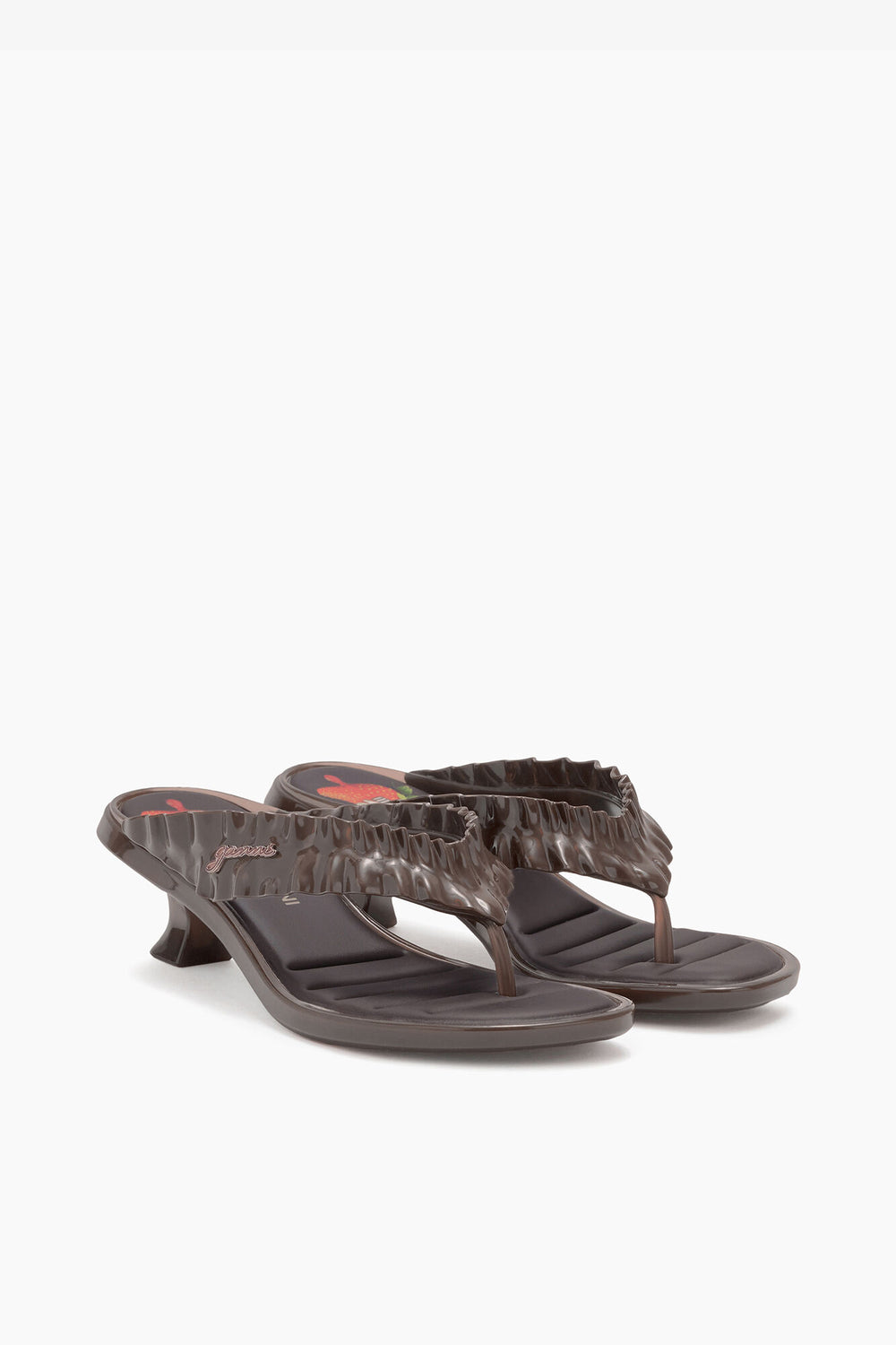 GANNI For Sale Melissa Thong Kitten Heel in Brown