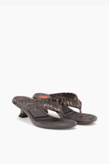 GANNI For Sale Melissa Thong Kitten Heel in Brown