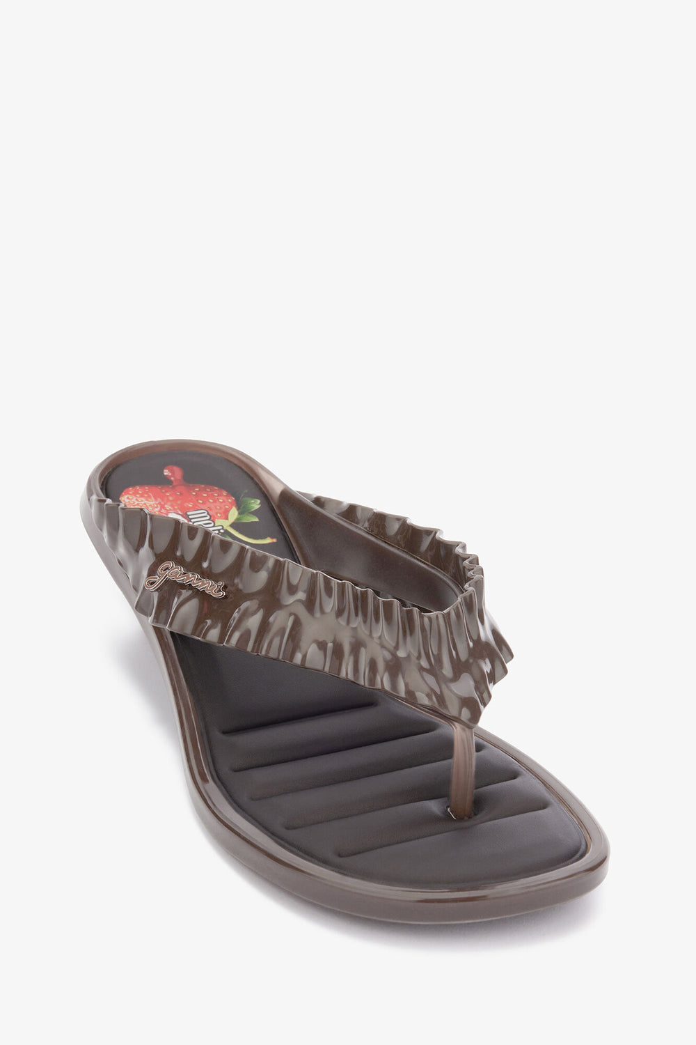 GANNI For Sale Melissa Thong Kitten Heel in Brown