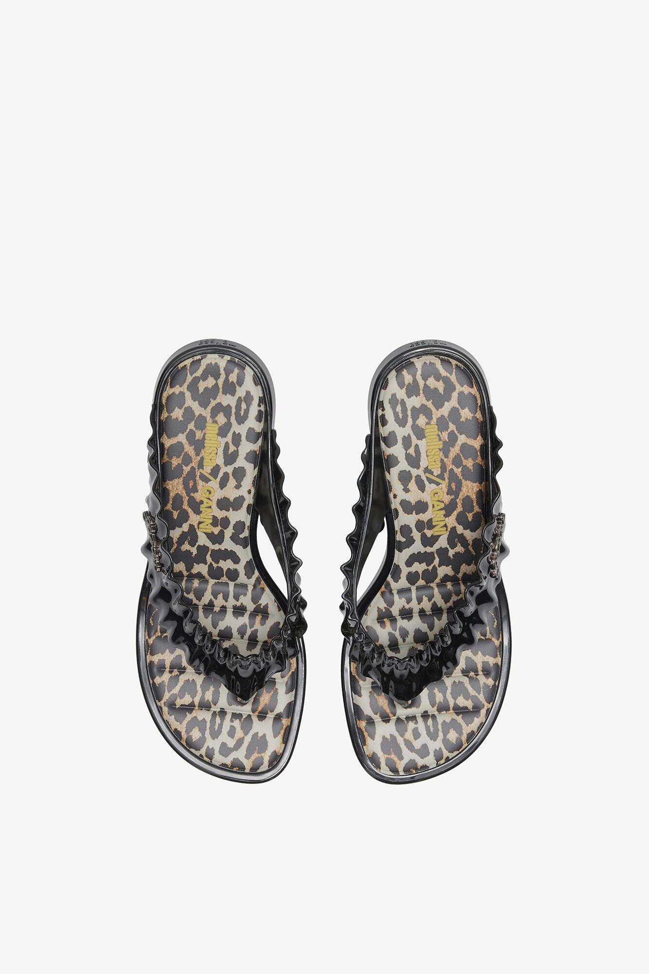 GANNI Outlet Melissa Thong Kitten Heel in Leopard