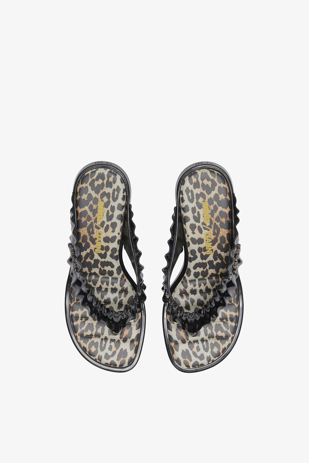 GANNI Outlet Melissa Thong Kitten Heel in Leopard