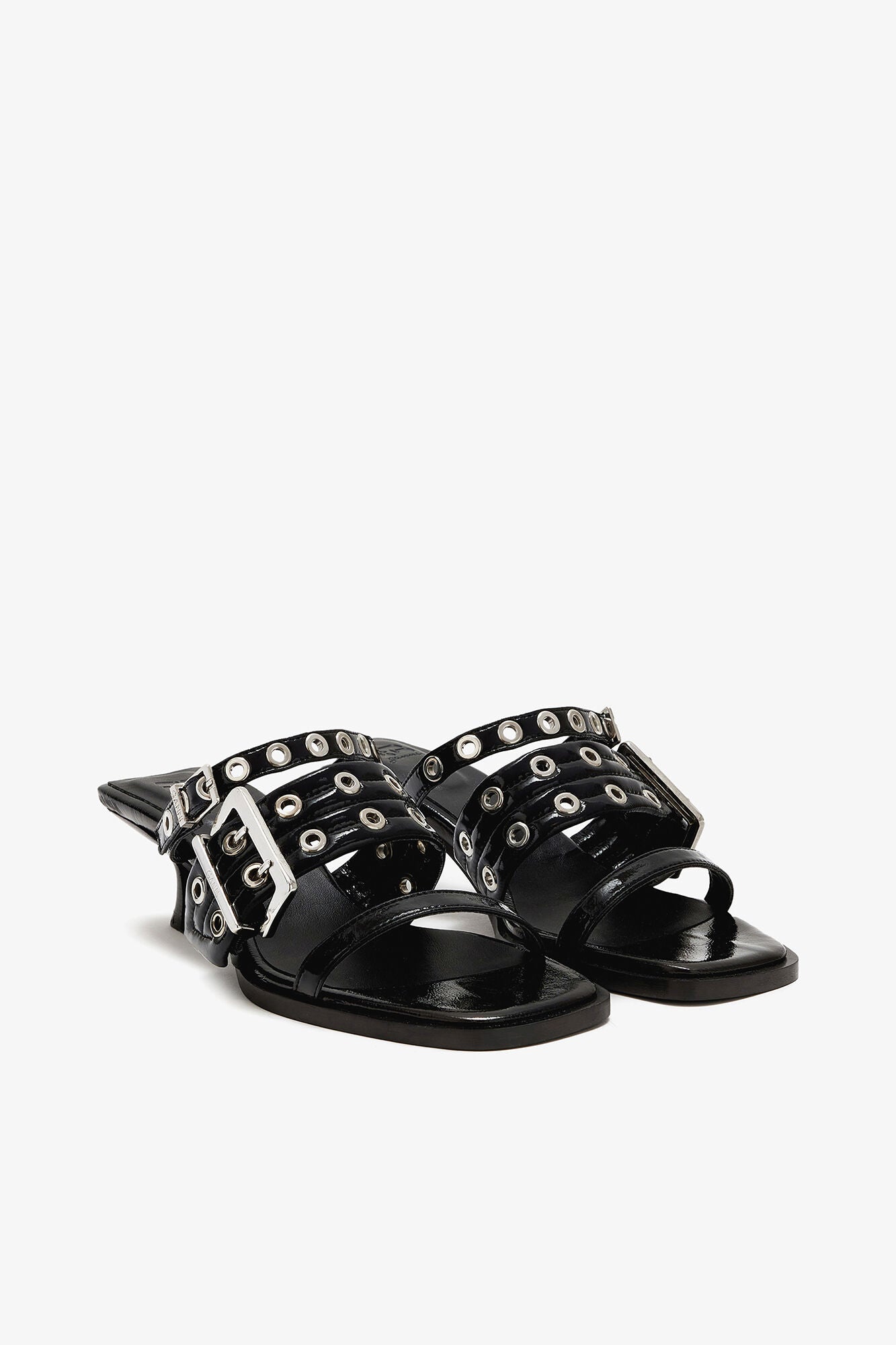 GANNI us Buckle Strap Mule in Black