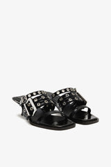 GANNI us Buckle Strap Mule in Black