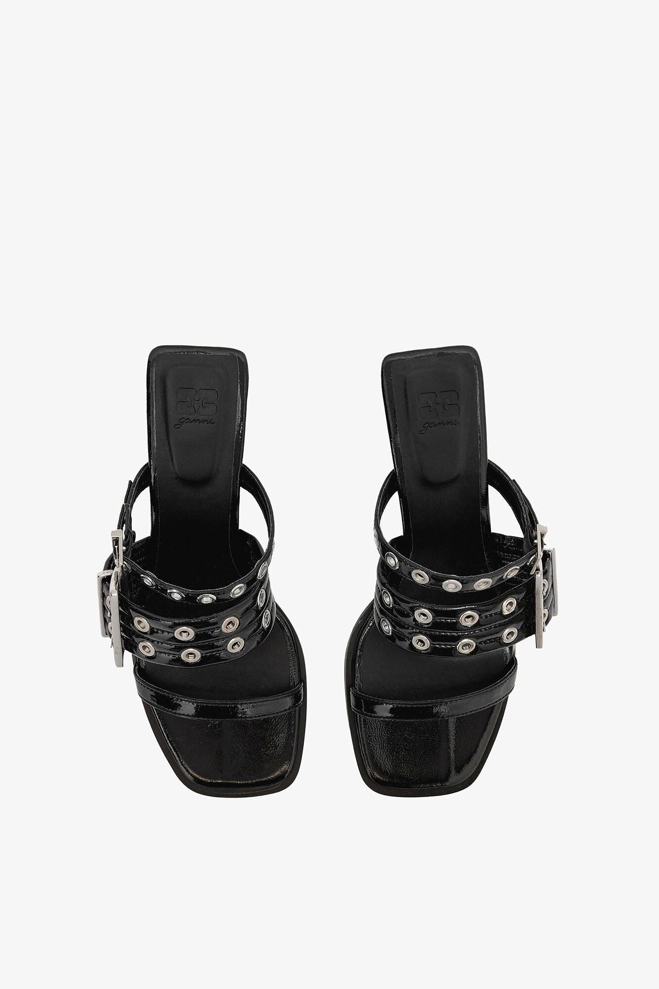GANNI us Buckle Strap Mule in Black