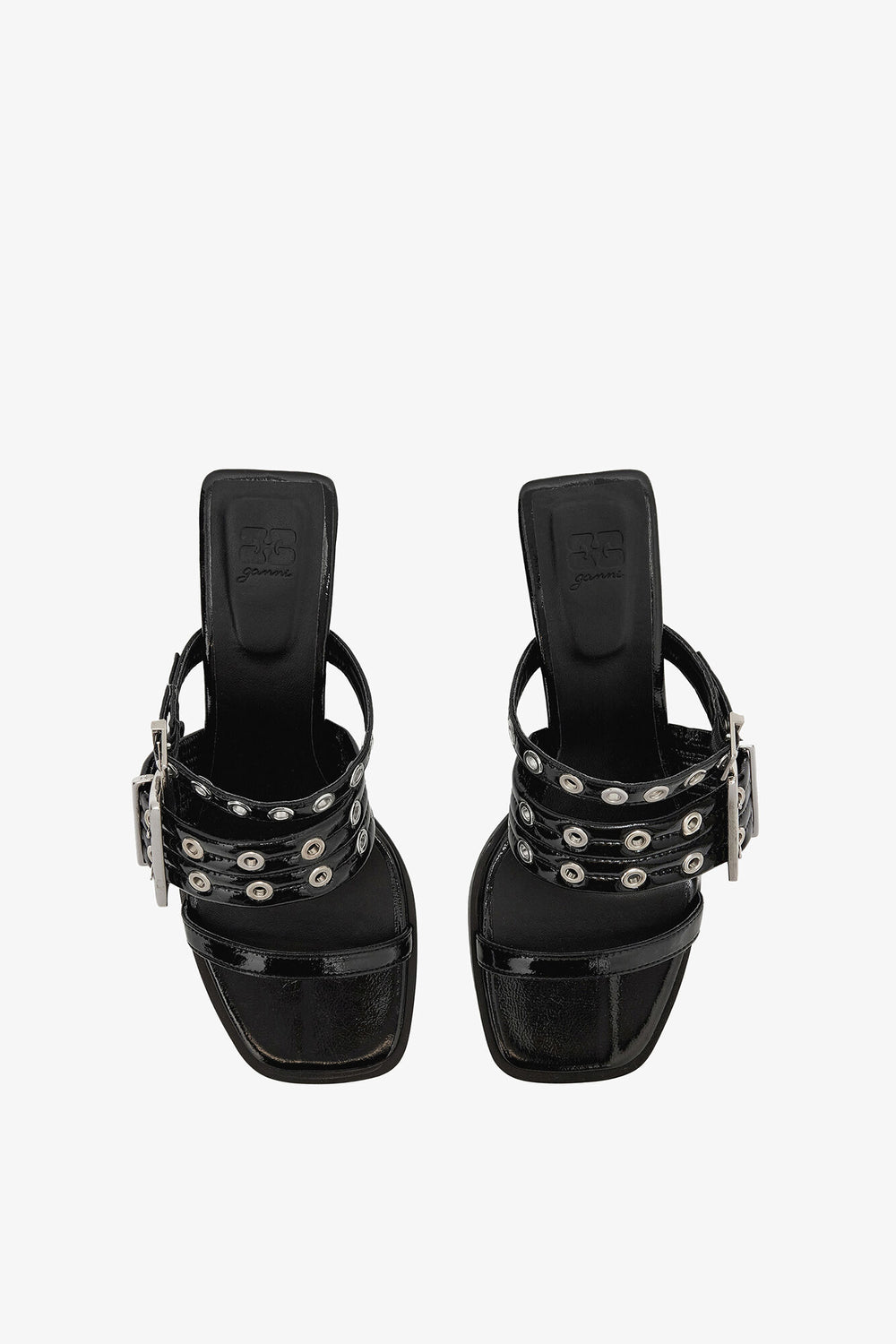 GANNI us Buckle Strap Mule in Black